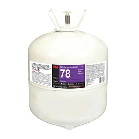 Spray Adhesive, 78ET Series, Transparent Green, 29.3 lb, Tank MPN:78ET