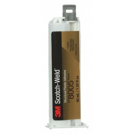 Epoxy Adhesive, DP8005 Series, Black, Dual-Cartridge, 10:01 Mix Ratio, 3 hr Functional Cure MPN:8005
