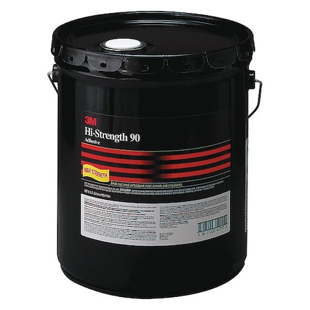Spray Adhesive, Hi-Strength 90 Series, Clear, 5 gal, Pail MPN:90