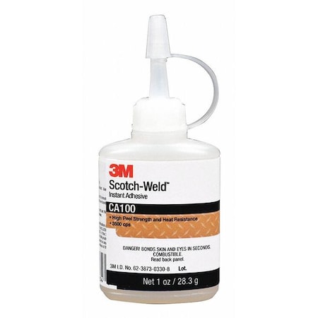 Instant Adhesive, Scotch-Weld CA100 Series, 12 PK MPN:CA100