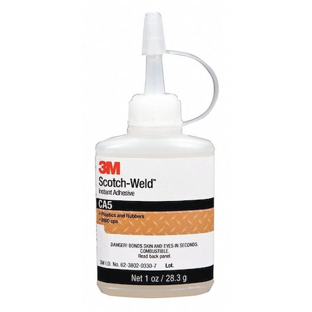 Instant Adhesive, Scotch-Weld CA5 Series, 12 PK MPN:CA5