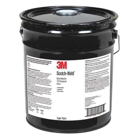 Epoxy Adhesive, Scotch-Weld DP110 Series, Amber, Bottle, 1:01 Mix Ratio, 20 min Functional Cure MPN:DP110