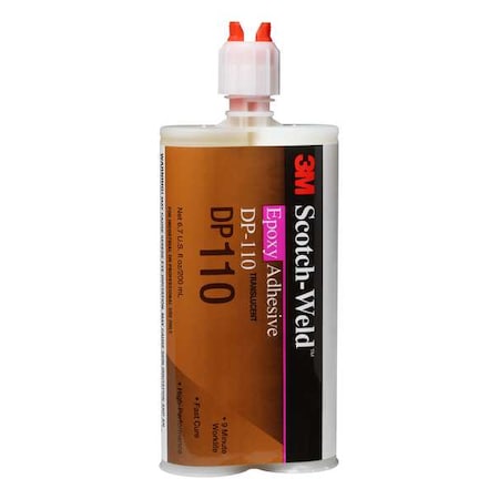 Acrylic Adhesive, DP110 Series, Tan, Dual-Cartridge, 12 PK, 1:01 Mix Ratio, 20 min Functional Cure MPN:DP110
