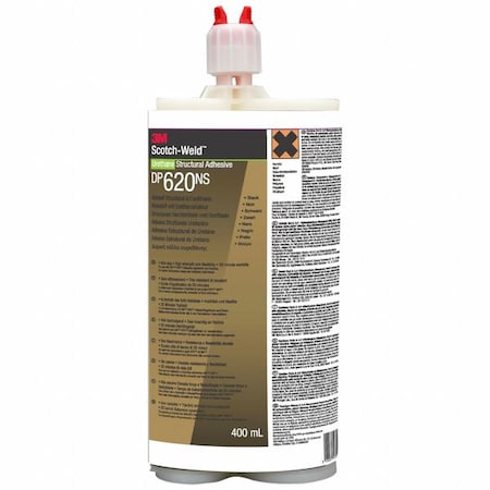 Epoxy Adhesive, DP620NS Series, Brown, Dual-Cartridge, 1:01 Mix Ratio, 4 hr Functional Cure MPN:DP620NS