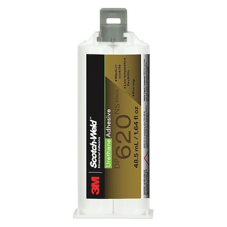 Urethane Adhesive, DP620NS Series, Black, Dual-Cartridge, 1:01 Mix Ratio MPN:DP620NS