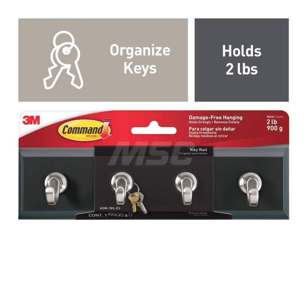 Storage Hook: Adhesive Back Mount, 1.35