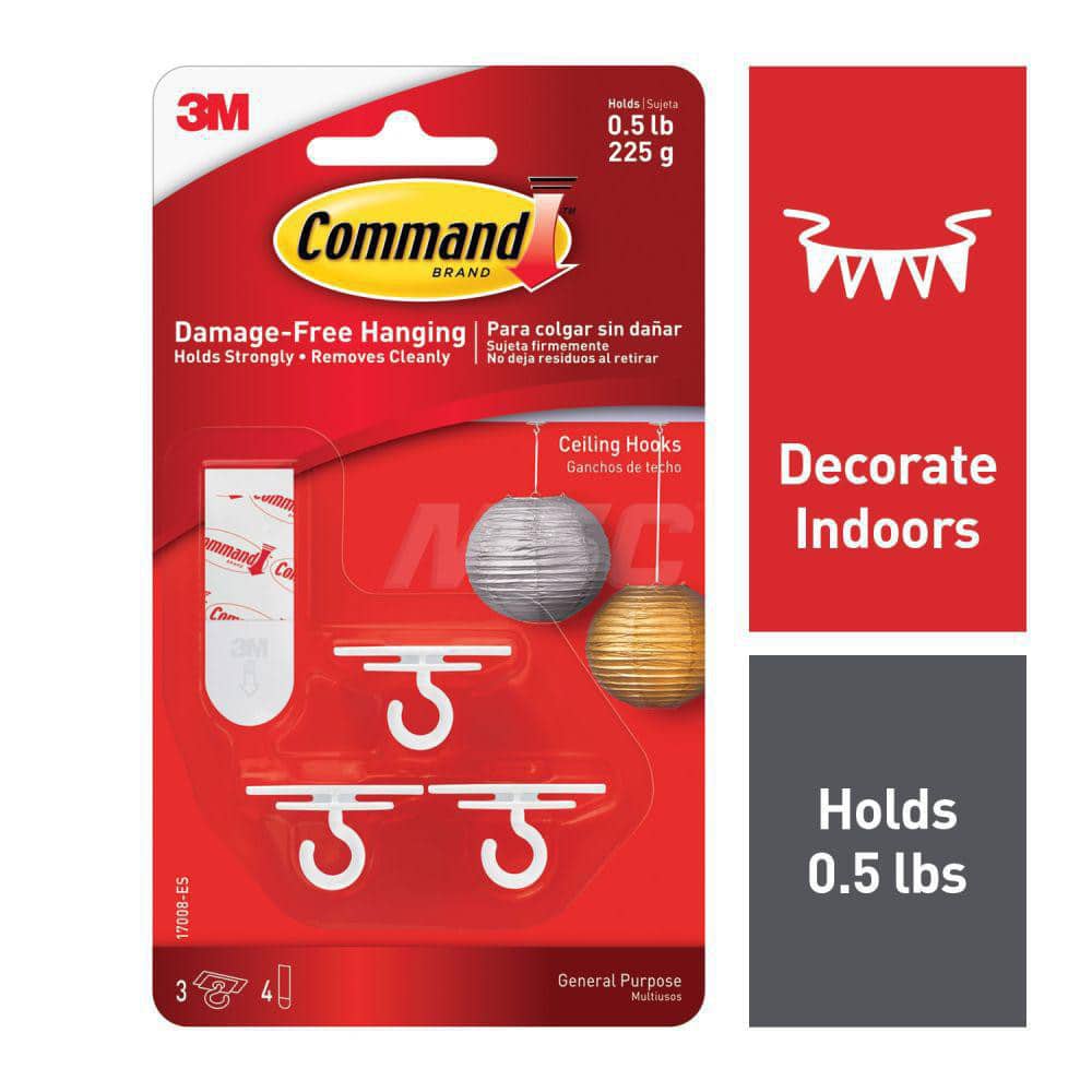 Storage Hook: Adhesive Back Mount, 0.75