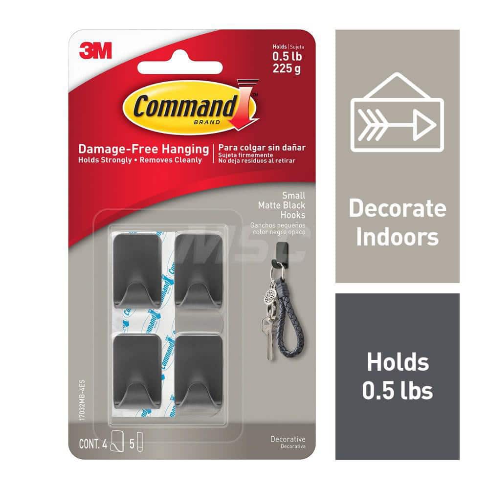 Storage Hook: Adhesive Back Mount, 0.575