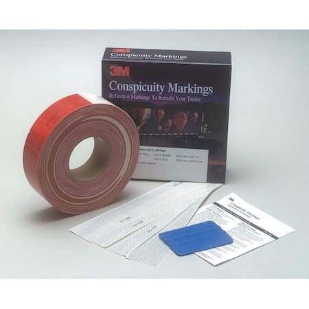 Conspicuity Tape Kit, Red/White, 150Ft MPN:051131-06399