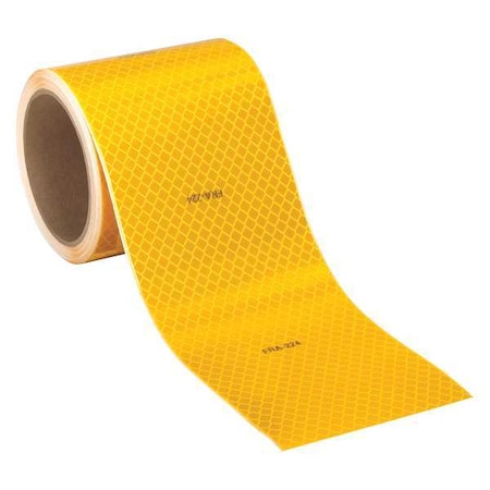 Reflective Tape, Yellow, 4 in. W, PK100 MPN:983-71