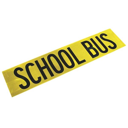 School Bus Sign, Refl, W 36 In, L 8.75 In MPN:983-71
