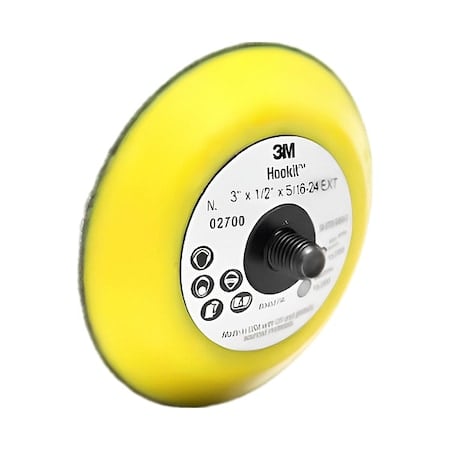 Hook-and-Loop Disc Backup Pad, 3D, PK5 MPN:02700