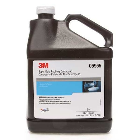 1 Gal. Super Duty Rubbing Compound Bottle, Brown, Emulsion MPN:05955