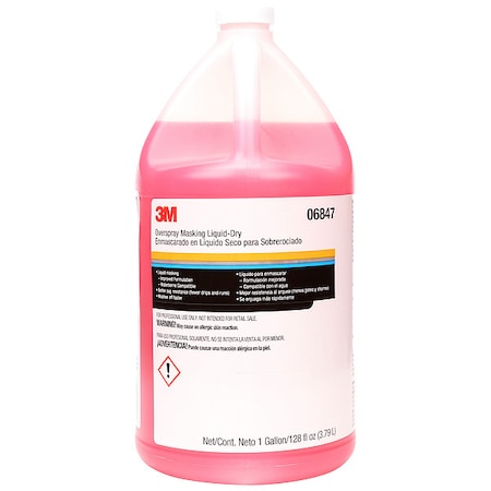 Overspray Masking Liquid Dry, Surface Protectors, 1 gal, Butyl-Free MPN:06847