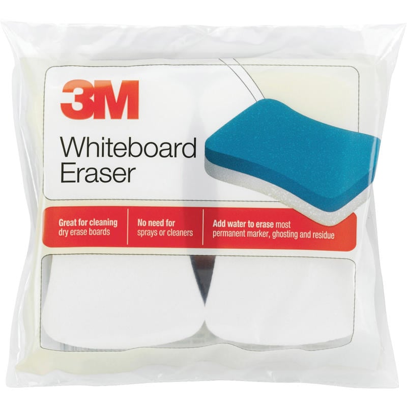 3M Whiteboard Erasers, 3in x 5in, Pack Of 2 Erasers MPN:581-WBE