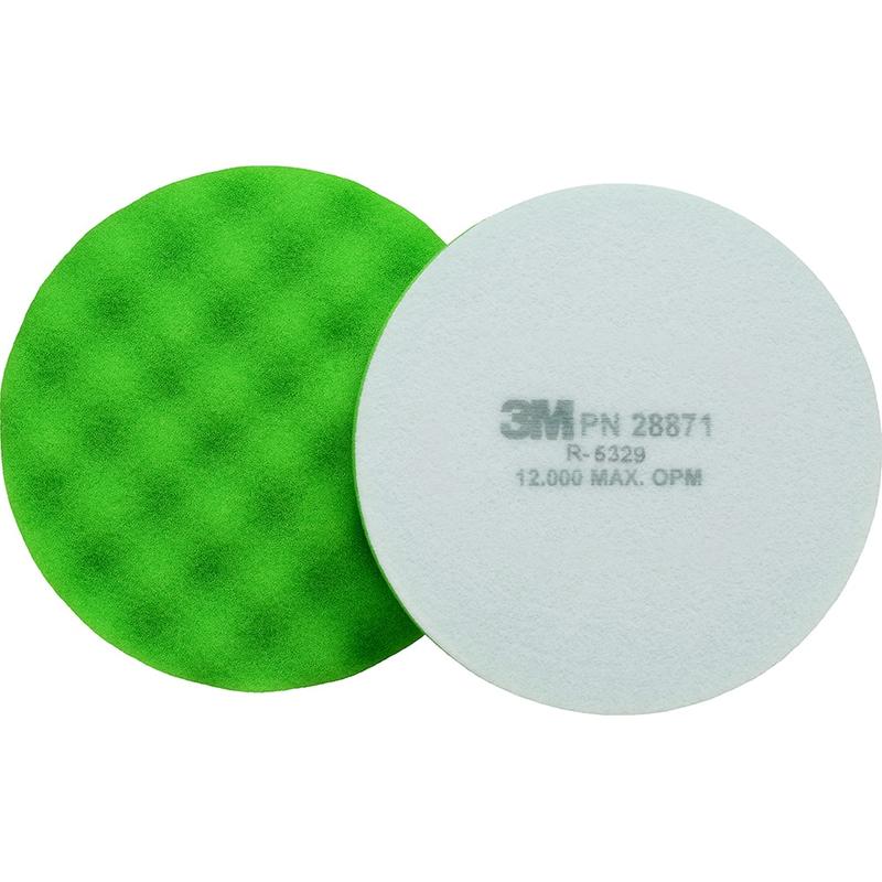 Bonnets & Pads, Product Type: Buffing Pad, Buffing Pad , Material: Foam , Color: Green , Maximum RPM: 12000.000 , Attachment Type: Hook & Loop  MPN:7100082542