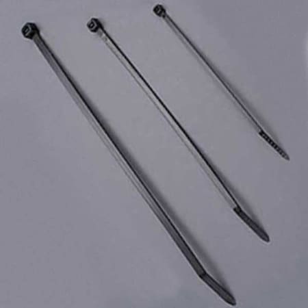 Cable Tie, 6 in L, 1-1/4 in Max Bundle Dia., Black, Nylon 6/6, 18 lb Strength, 1000 PK MPN:CT6BK18-C