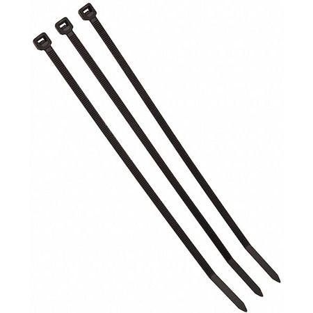 Cable Tie, 9 in L, 2 in Max Bundle Dia., Black, Nylon 6/6, 120 lb Strength, 500 PK MPN:CT8BK120-L