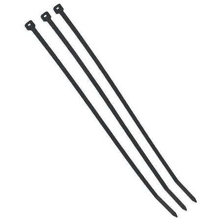 Cable Tie, 9 in L, 2 in Max Bundle Dia., Black, Nylon 6/6, 40 lb Strength, 1000 PK MPN:CT8BK40-C
