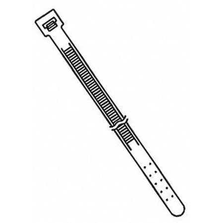 Cable Tie, 9 in L, 2 in Max Bundle Dia., Natural, Nylon 6/6, 120 lb Strength, 500 PK MPN:CT8NT120-L