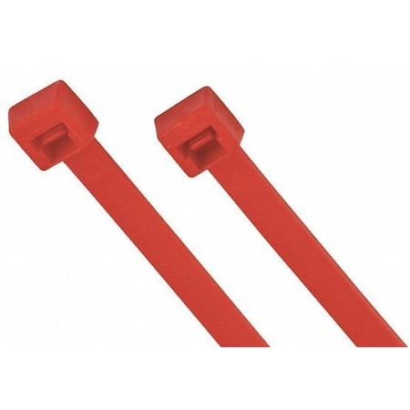 Cable Tie, 8 in L, 2 in Max Bundle Dia., Red, Nylon 6/6, 50 lb Strength, 1000 PK MPN:CT8RD50-C