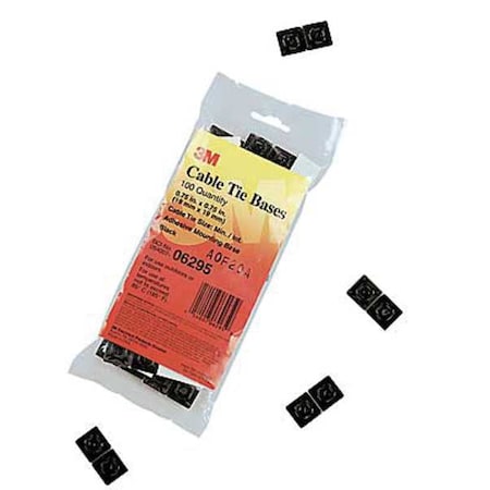 Cable Tie Base, Nylon 6/6, Black, 0.74 in L MPN:CTB75X75BKA-C