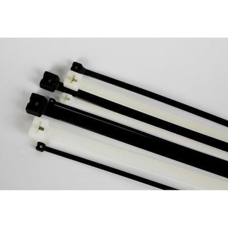 Cable Tie, 18 in L, 4.88 in Max Bundle Dia., Black, Nylon 6/6, 120 lb Strength, 500 PK MPN:CTSB18BK120-L