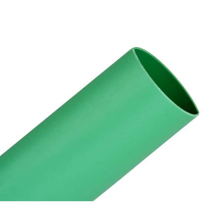 Heat Shrink Tube, Thin Wall, 2:1 I.D. Shrink Ratio, 0.5 in I.D. Before Shrinking, Green, 4 ft MPN:FP-301-1/2-Green-4'-Bulk