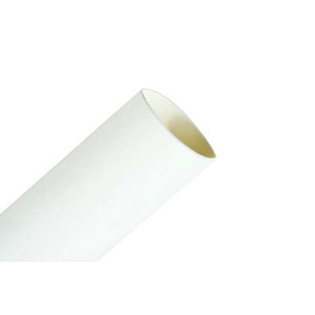 Heat Shrink Tube, Thin Wall, 2:1 I.D. Shrink Ratio, 0.5 in I.D. Before Shrinking, White, 4 ft MPN:FP-301-1/2-White-4'-Bulk