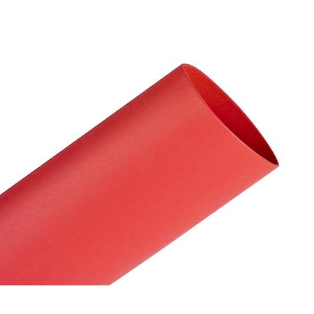 Heat Shrink Tube, Thin Wall, 2:1 I.D. Shrink Ratio, 3 in I.D. Before Shrinking, Red, 4 ft, 12 PK MPN:FP-301-3-Red-4'-Bulk