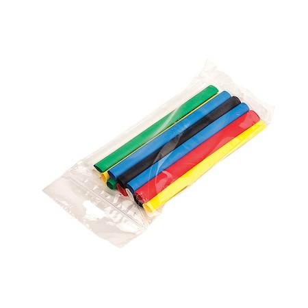 Heat Shrink Tube Kit, Thin Wall, 2:1 I.D. Shrink Ratio, 1/8 in I.D. Before Shrinking, 6 in, 28 PK MPN:FP301-1/8-6