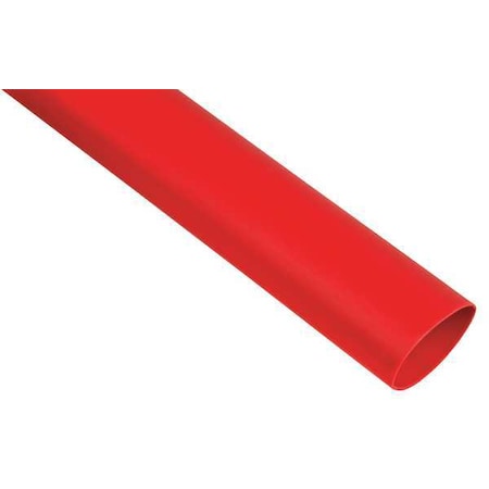 Adhesive Lined Heat Shrink Tube, Heavy Wall, 3:1 I.D. Shrink Ratio, 0.8 in I.D. Before Shrinking MPN:HDT-0800-48A-RED