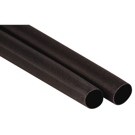 Adhesive Lined Heat Shrink Tube, Heavy Wall, 3:1 I.D. Shrink Ratio, 1.1 in I.D. Before Shrinking, Black, 9 in, 3 PK MPN:ITCSN-1100-9