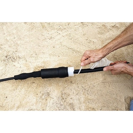 Cold Shrink Insulator, 3:1 I.D. Shrink Ratio, 3.97 in I.D. Before Shrinking, Black, 10.3 in MPN:QI-34/88-220-S