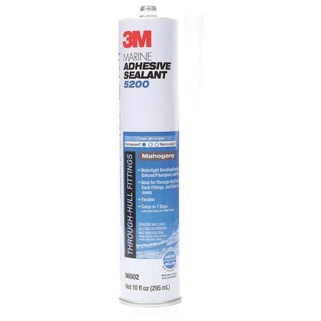 Polyurethane Adhesive Sealant, 10 oz, Cartridge, Mahogany, Polyurethane Base, 5200 MPN:06502