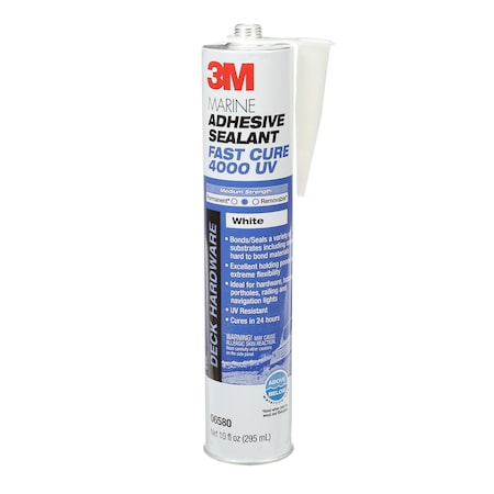 UV-Resistant Fast Cure 4000 UV Polyurethane Adhesive Sealant, 10 oz, White MPN:06580