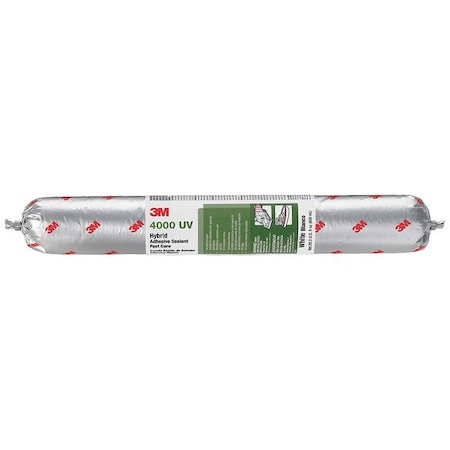 Polymer Adhesive Sealant, 20 oz, Sausage Pack, White, Polymer Base, 4000 UV MPN:4000 UV