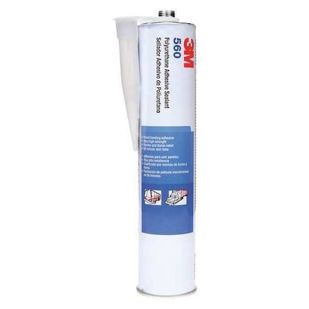 Polyurethane Adhesive Sealant, 10 oz, Cartridge, White, Polyurethane Base, 560 MPN:560