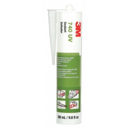 Polymer Adhesive Sealant, 20 oz, Sausage Pack, Black, Polymer Base, 740 UV MPN:740 UV
