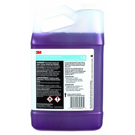 Liquid Glass Cleaner, 1.9L, Blue, Fragrance Free, Jug MPN:1A