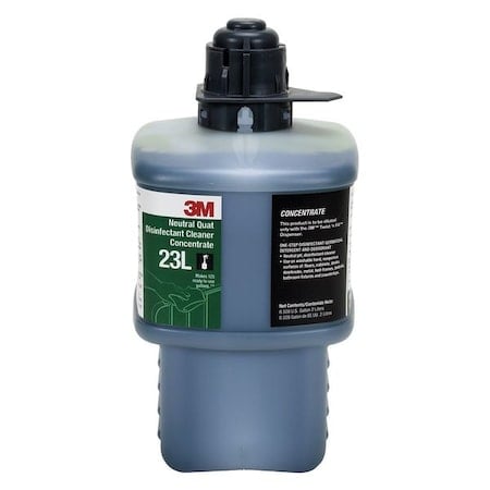 Neutral Quat Disinfecting Cleaner, 2L Bottle, Lemon, Blue MPN:23L