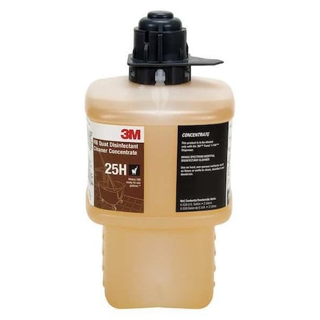 HB Quat Disinfecting Cleaner, 2L Bottle, Fragrance Free, Amber MPN:25H