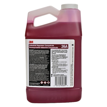 Industrial Degreaser, 0.5 gal. Jug, Liquid, Red MPN:26A