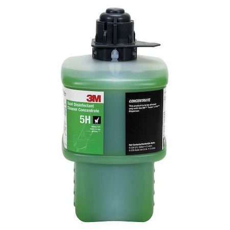 Quat Disinfectant Cleaner, 2L Bottle, Pleasant, Green MPN:5H