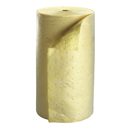 Sorbent Roll, 76 gal, 3 ft x 150 ft, Oil, Yellow, Polyester, Polypropylene MPN:C-RL38150DD