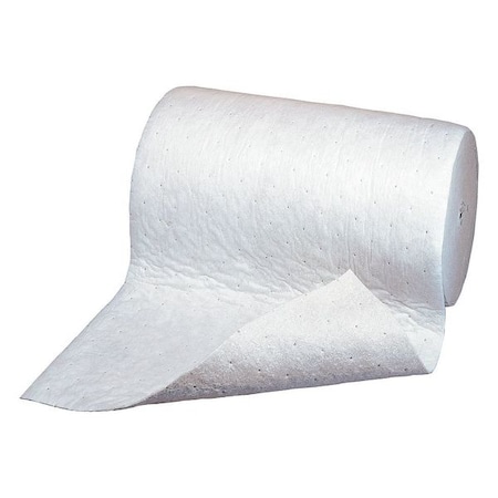 Sorbent Roll, 76 gal, 3 ft x 300 ft, Oil, Gray, Polyester, Polypropylene MPN:M-RL38150DD/M-B2002