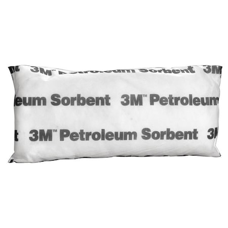 Sorbent Pillow, 13 gal, 7 in x 15 in, Oil, White, 16 PK MPN:T-30