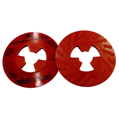 3M Disc Pad Face Plate Ribbed Extra Hard Red 5