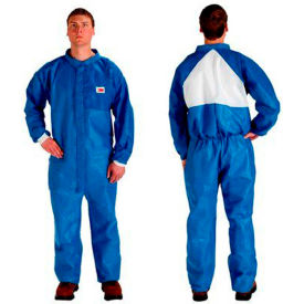 3M™ Disposable Coverall Knit Cuffs & Knit Ankles Blue Medium 4530CS-BLK-M 25/Case 7100112828