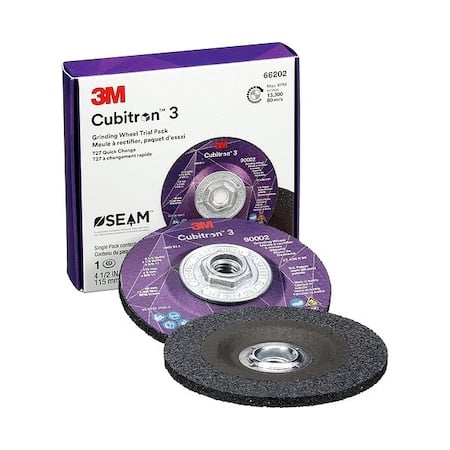 Depressed Center Wheel, Type 27, 4 1/2 in Dia, 0.25 in Thick, 5/8